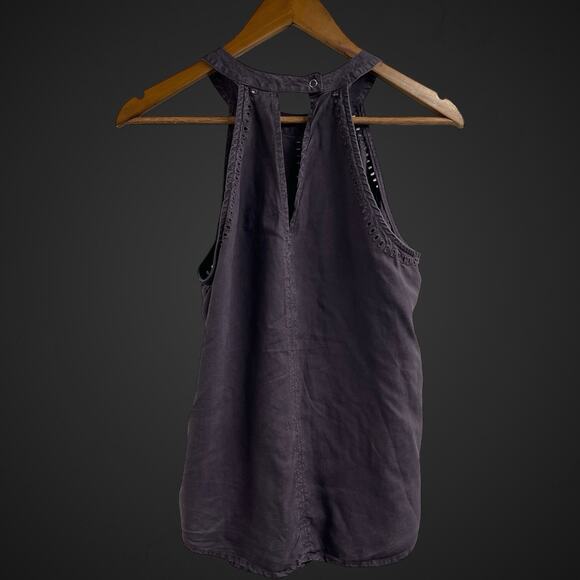 Cloth & Stone Tank Top XS Lyocell Lace Eyelet Trim - Picture 7 of 7